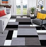 B&B Door mat, indoor washable Heavy Duty Low-Profile Entrance Rug for Front Door inside Large Dirt Trapper Mats Entryway Patio Door Matt Kilas Grey Black| 60 cm x 110 cm