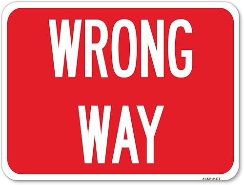Miniatura 5 de Wrong Way - Letrero de estacionamiento de aluminio de calibre pesado de 12 x 18 pulgadas, a prueba de óxido, protege tu negocio y municipio,