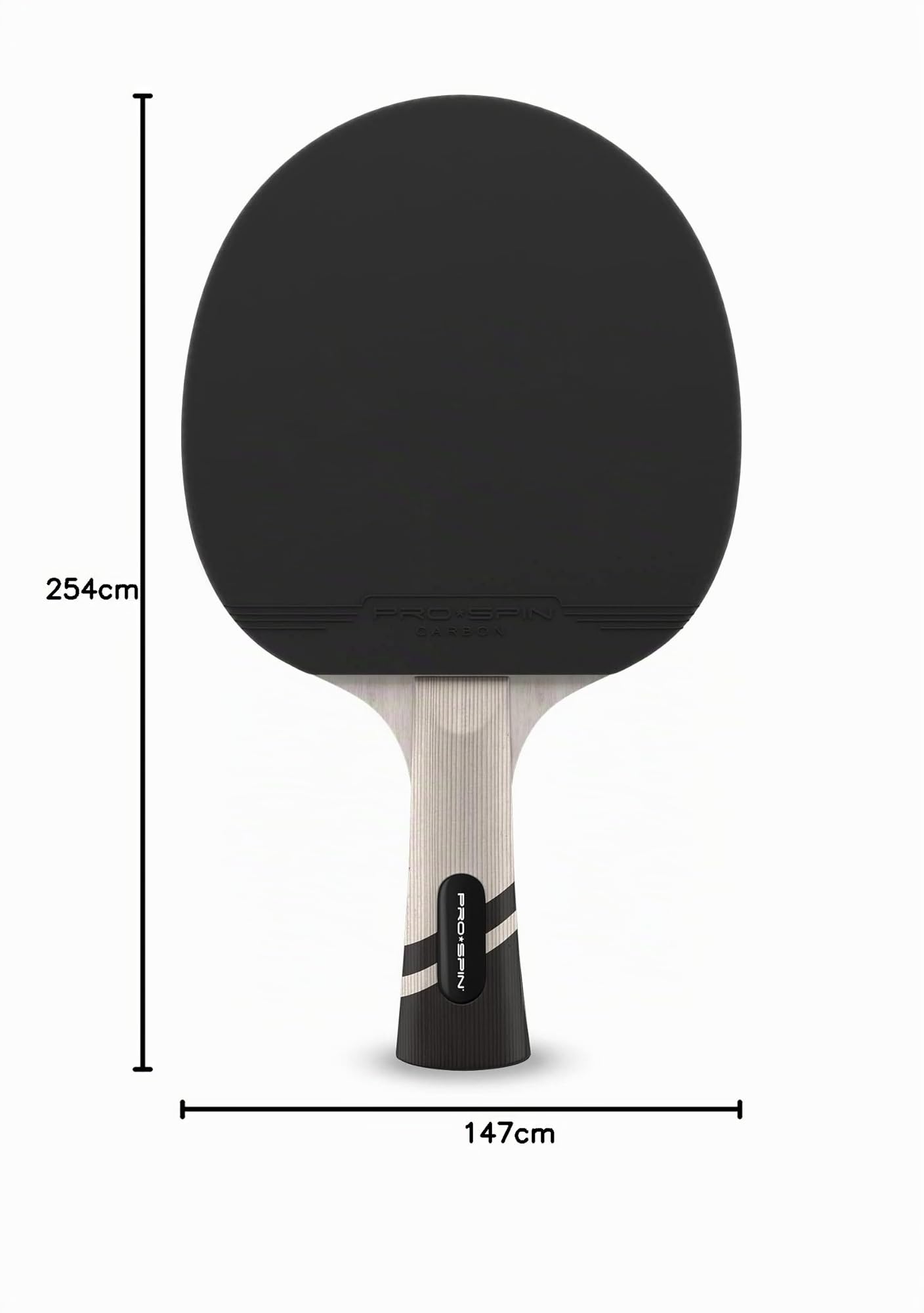 PRO-SPIN Racchetta da Ping Pong – Omologata ITTF in Fibra di Carbonio | Serie Elite a 7 Strati, Gomma Premium, Spugna da 2 mm e Custodia Protettiva