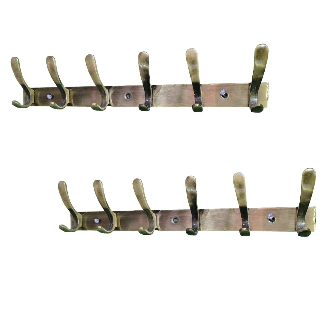 Wall Mounted Coat Rack with 6 Hooks, Screw-in Installation