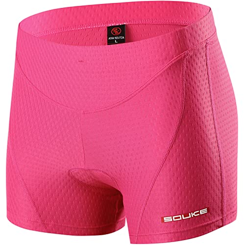 Eco-daily Cycling Shorts Womens 3D Padded Bicycle Bike Biking Underwear Shorts Pink