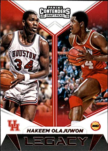 2019-20 Contenders Draft Picks Legacy #2 Hakeem Olajuwon Houston Cougars/Houston Rockets Official Panini NCAA Collegiate Basketball Card (any streak on scan is NOT on the card)
