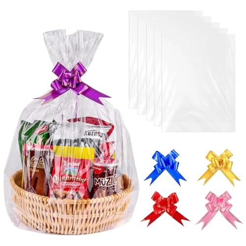 5 Stück Geschenkfolie 75x100cm, Große Geschenkfolie Transparent...