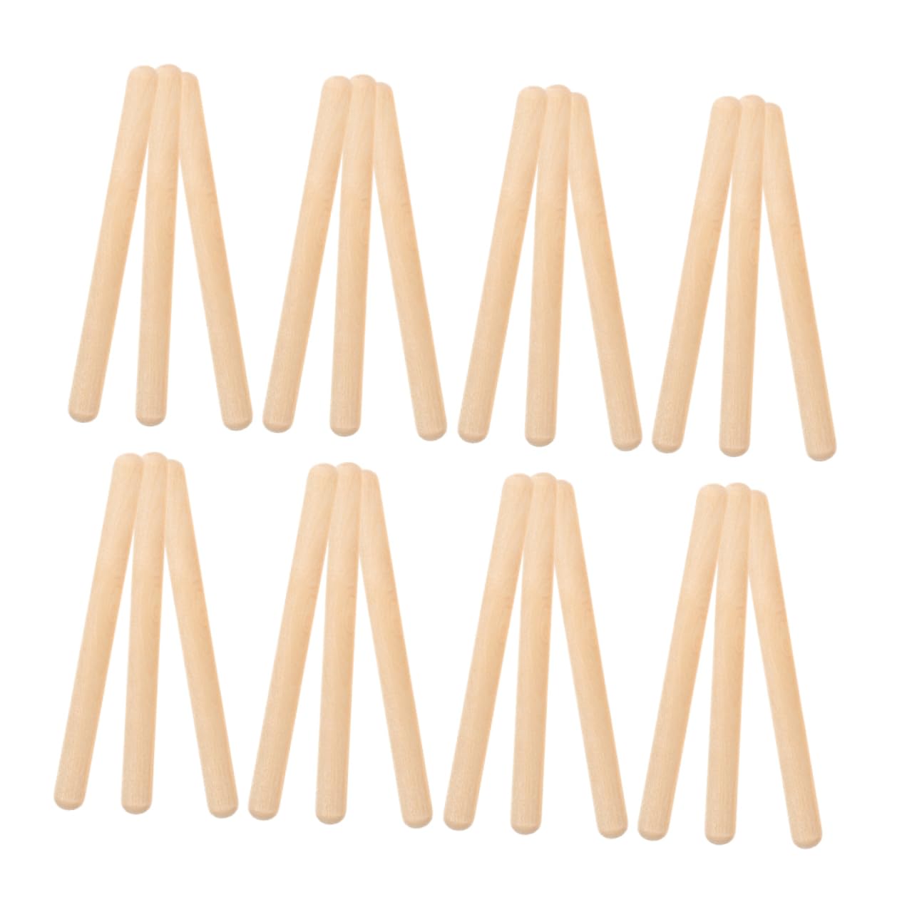 32 Bastoncini Ritmici in Legno Bordi Arrotondati per Giochi Musicali Sicuri, per Sviluppo Potenziale Musicale e Giochi All'aperto