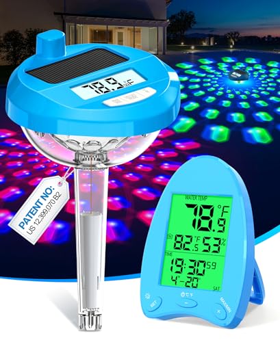 2026 Solar Powered Wireless Pool Thermometer Floating Easy Read |...