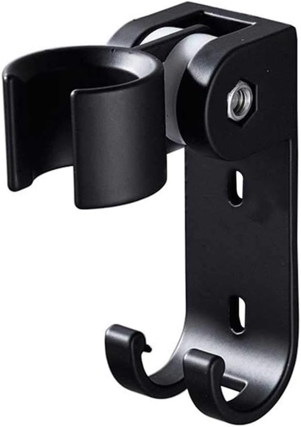 1Pc Holder Adjustable Bracket Handheld Bathroom Shower Base (Black)