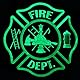 Fire Fighter Dept EMS EMT Rescue Firemen Engine Morale Gear PVC Touch Fastener Patch (Black and White Glow Dark)