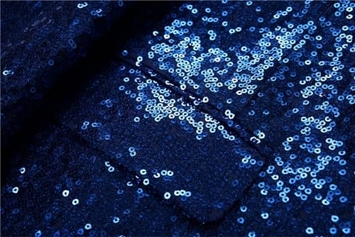 Men's Suits Sequin Disco Suit Paisley Party Shiny Tuxedo for Men Floral Suit Jacket Pants US Size XL Blue4