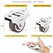 1-1/2 Inch Fixed Caster Wheels Set of 4, Heavy Duty Industrial Casters, Silent Rigid Plate Casters, Furniture Casters for Hardwood Floors, Load Capacity 200 Lbs, Non Swivel