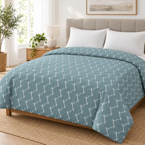 Image of Super Premium Quilt Cover Double Bed with Zipper Blanket Cover /rajai Cover /Comforter Cover /Duvet Cover King Size Soft Cotton Breathable Skin Friendly Stuff 90x100 Inches, Color- Light Grey