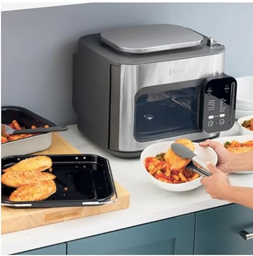 Ninja Combi Multicooker, Oven and Air Fryer, Family-Sized Meals in 15 Minutes, HyperSteam Technology, 50% Faster Than Wall Oven, Model SFP703CO.