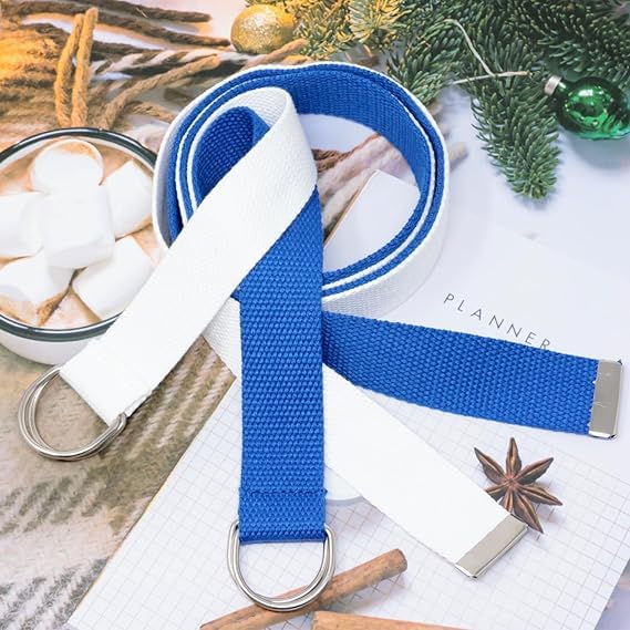 2PCS Casual Fabric Belt Thick Cotton Ribbon Men Women Canvas Double D belt Military Training Jeans Belt Thick Cotton Woven Canvas Belt Silver Buckle Casual Military Belt for Clothing Accessorie4