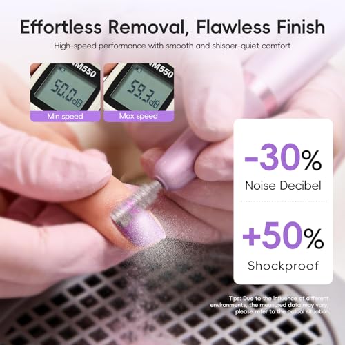 PEACECOLOR Cordless Electric Nail Drill File Kit Long-Lasting Rechargeable - image 7