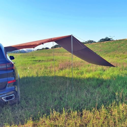Toldo lateral de coche SUV impermeable para camping exterior con estacas 4