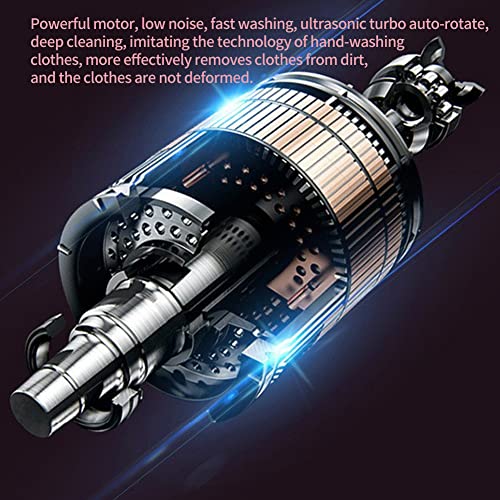 Kisbeibi Portable Washing Machine Mini Washing Turbo Washer,Portable Turbo Washer,Suitable for Travelling,Business Trip,Camping,College Room(White) - Image 5