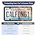 CPProDilig License Plate Covers & Frames, 2 Pack Clear Car Front and Rear License Plate Protector Holder with Screws & Caps, Unbreakable Car Licence Plate Frame, Universal for Most Standard US Plates