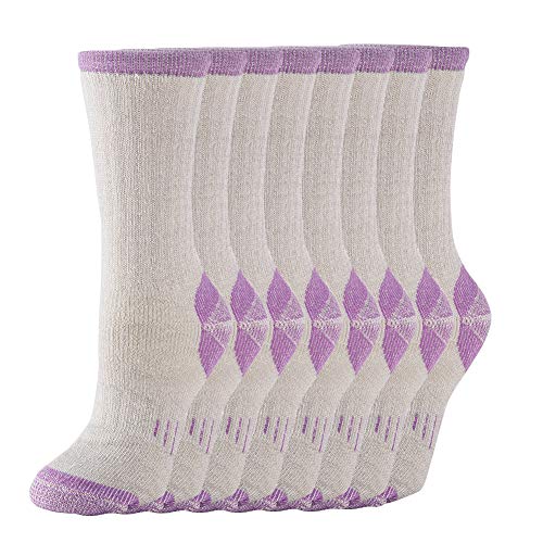 Image of 70% Merino Wool Women Crew Socks - Hiking Outdoor Athletic Thermal Thickening Cushion