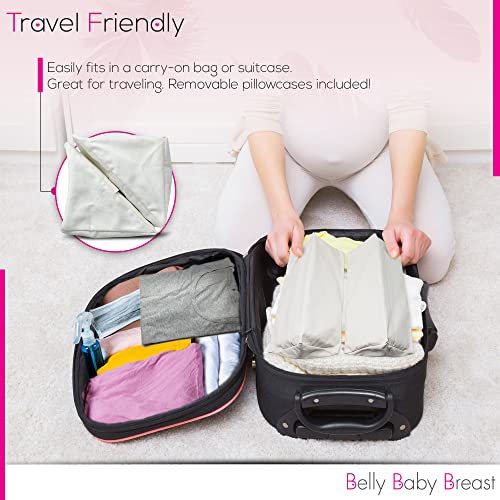Pregnancy Wedge Pillows, Side Sleeping Pillow, Pregnancy Pillows For Sleeping, Supports Front And Back, Set Of 2 #TOP5