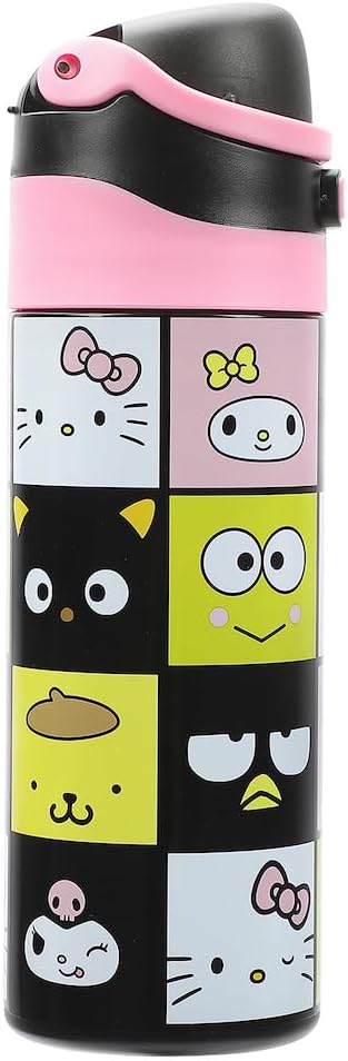 Hello Kitty & Friends Character Face Squares 24 Oz Stainless Steel Water Bottle - Image 6