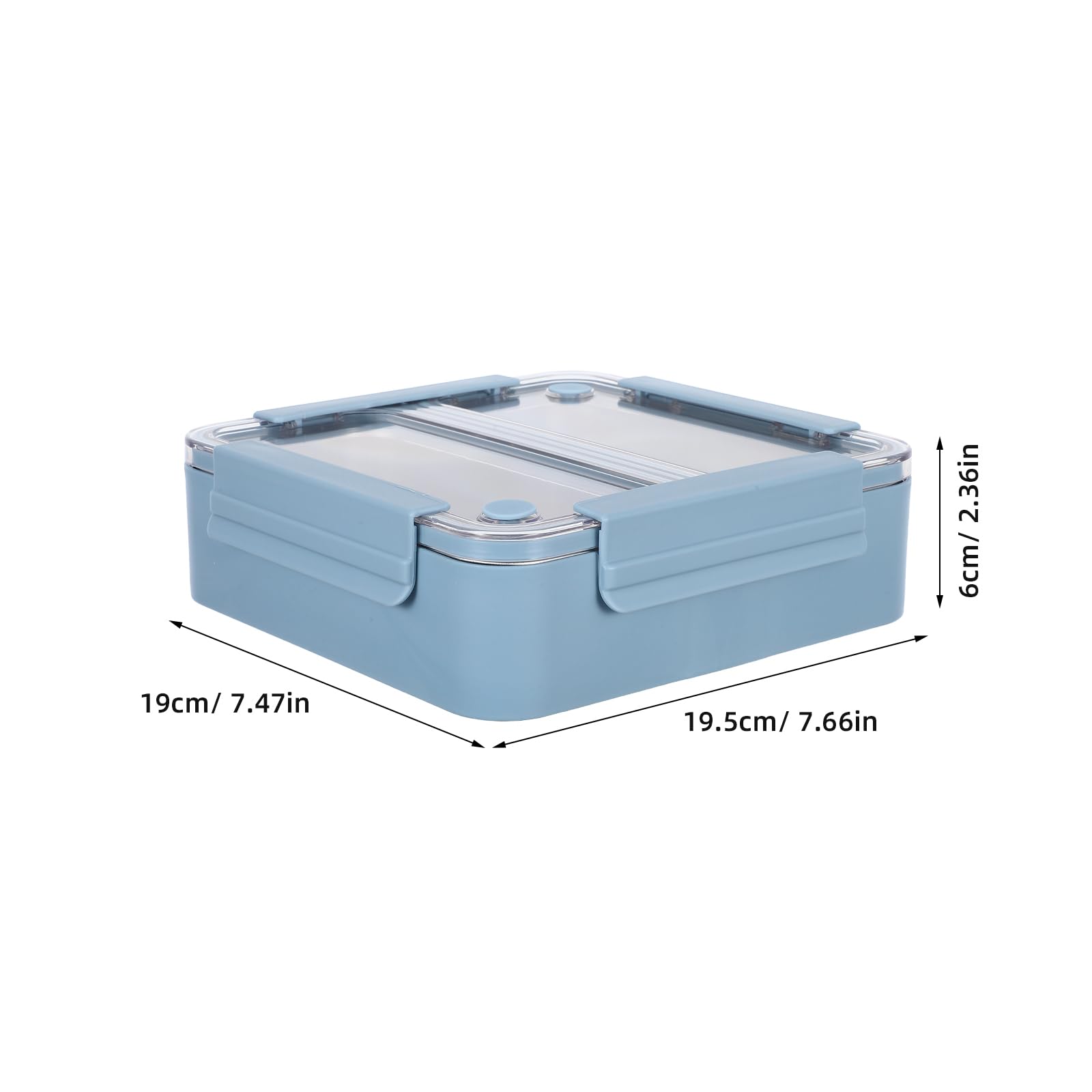 Cabilock Fiambrera de Acero Inoxidable 1100ml con 2 Compartimentos y Estructura en Capas, Diseño de Gran Capacidad a Prueba de Fugas para Uso Diario y Almuerzos en Oficina