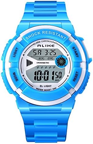 ALKSEN Kids Watch Military Water Resistant Shockproof Digital Watch for Boys Girls Sports Wrist Watch - Blue
