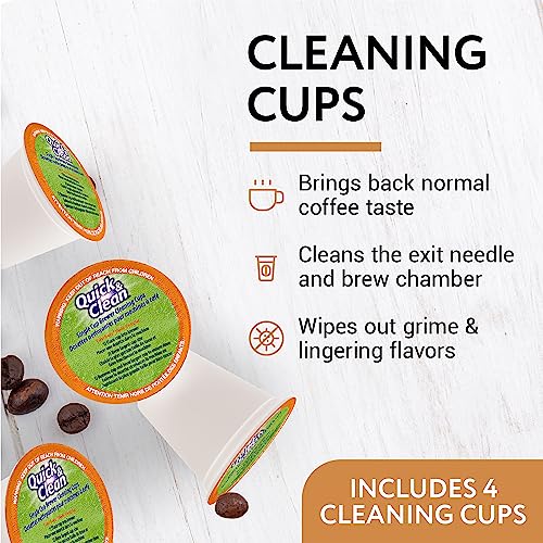 Impresa - 8 Ounce Coffee Machine Descaler And Cleaning Kit - 2 Uses Per Bottle - Includes 4 Cleaning Cups - Compatible With Keurig K-Cup Pod Machines -Solution And Stain Remover #TOP3