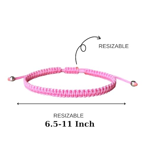 Miniatura 7 de Handmade Tibetan Buddhist Lucky Rope Bracelets,Adjustable Knots Bracelet for Women Men Wrist Jewelry (RED)