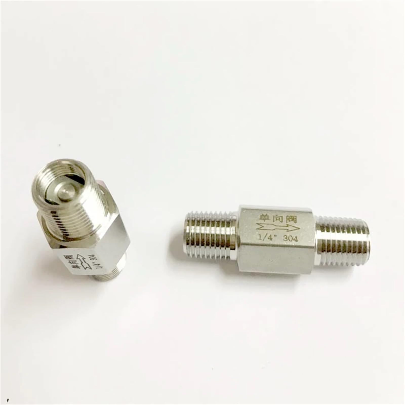 Válvula de retención macho igual BSPT de 1/10.2 cm 3/20.3 cm 1/5.1 cm, acero inoxidable 304, agua, gas, aceite (1/5.1 cm)