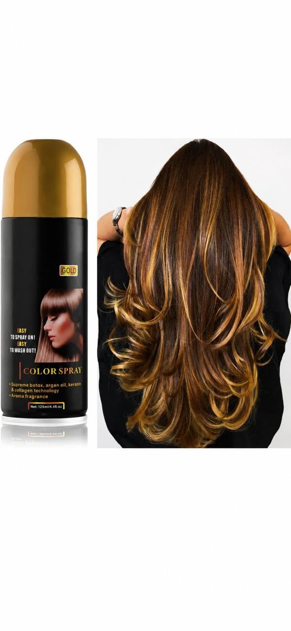 PROFESSIONAL BLACK HAIR COLOR SPRAY INSTANT ROOT TOUCH UP (GOLDEN) | Hair Colouring, Spray Formula-picture-12