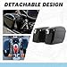 KUAFU Universal Motorcycle Hard Saddle Bags Trunk 60L Compatible with Harley Davidson Dyna Honda Cruiser Yamaha Suzuki Kawasaki Hard Luggage w/Brackets Black