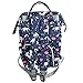 Waterproof Diaper Bag Backpack Multi-Function Large Capacity Travel Backpack Nappy Bags for Baby with Unicorn Cloud Star Pattern (Dark Blue)