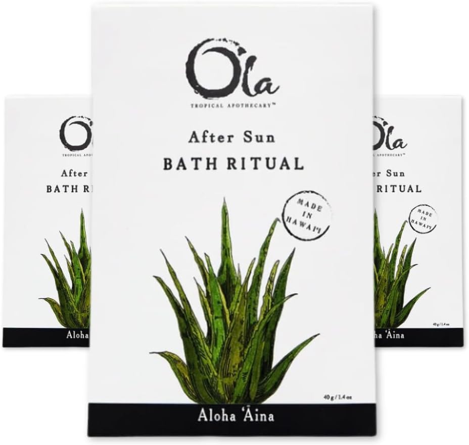 Ola Tropical Apothecary Unscented After Sun Bath Hawaiian Sea Salt Rituals 3 Pack - 2 oz