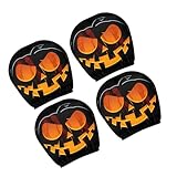 Obotsnoi Fanciful Evil Pumpkins 自動車ヘッドレストカバー 丈夫なポリエステル生地 フロントシートプロテクター 簡単に車の座席用枕カバー