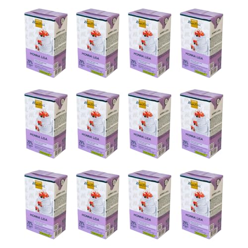 Rellenos Vegetal Nata Monna Lisa Pro 1 L, Cocina Profesional (Pack, 12, unidad)