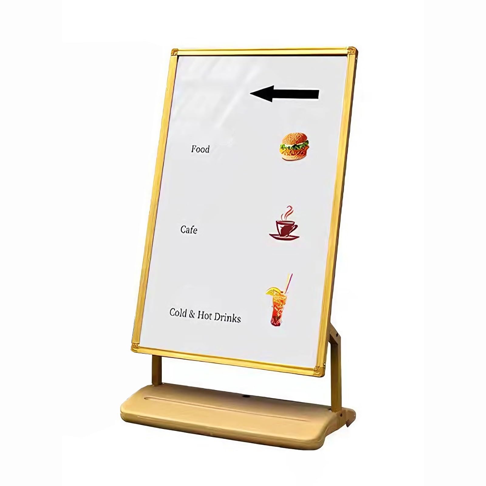 Soporte móvil para carteles, soporte de pie con ruedas, soporte de póster de exhibición al aire libre para publicidad, duradero y versátil para diversas necesidades de señalización