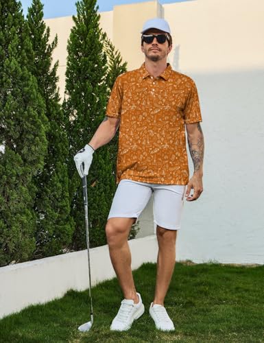 Camisa polo para hombre con patrón divertido, ligera y transpirable, con movilidad y secado rápido miniatura 3