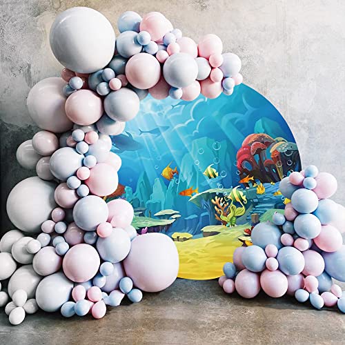 Fondo redondo submarino Laeacco 7.2x7.2ft para fiestas miniatura 3