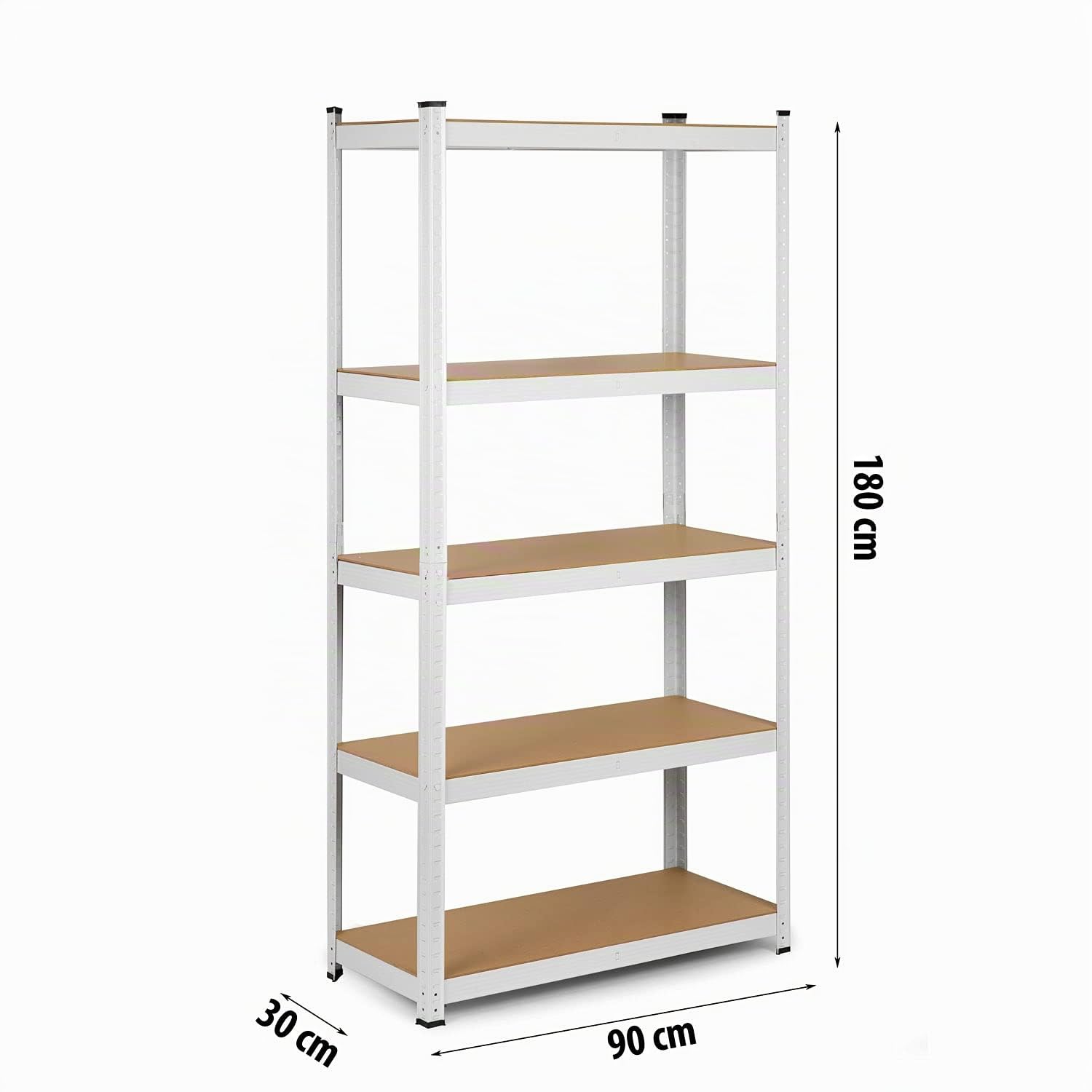Humberg Scaffalatura resistente a 5 ripiani in MDF 180 x 90 x 30 cm 4844