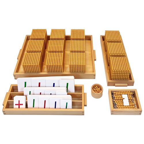 Montessori Golden BeadsMontessori Counting BeadsMontessori Math MaterialsPreschool Education Toys Math Bank Game