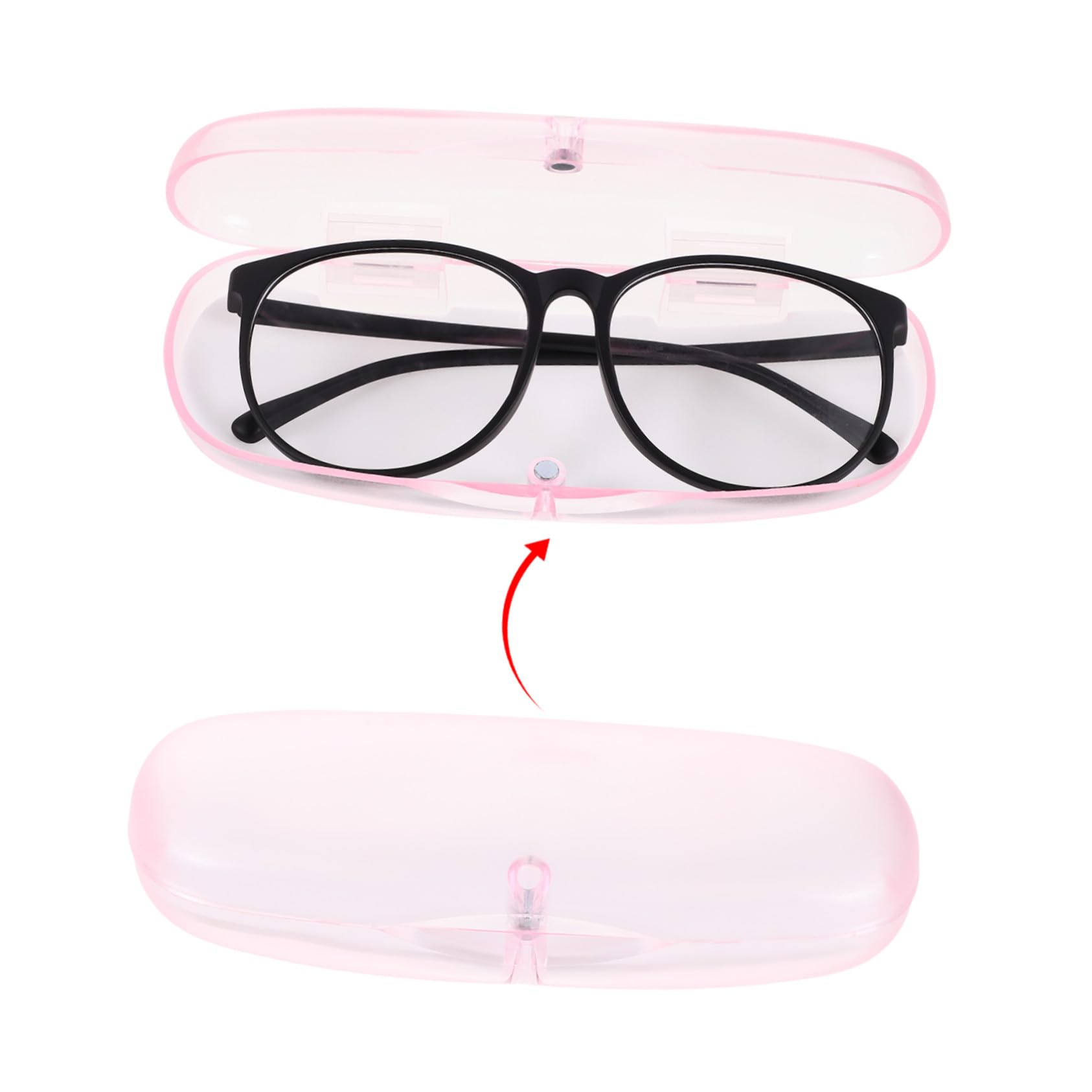 HEMOTON 10 Pezzi Custodia Occhiali Trasparente Opaca Resistente Urti Antipolvere Portatile per Occhiali da Sole Adulti Organizer Viaggio