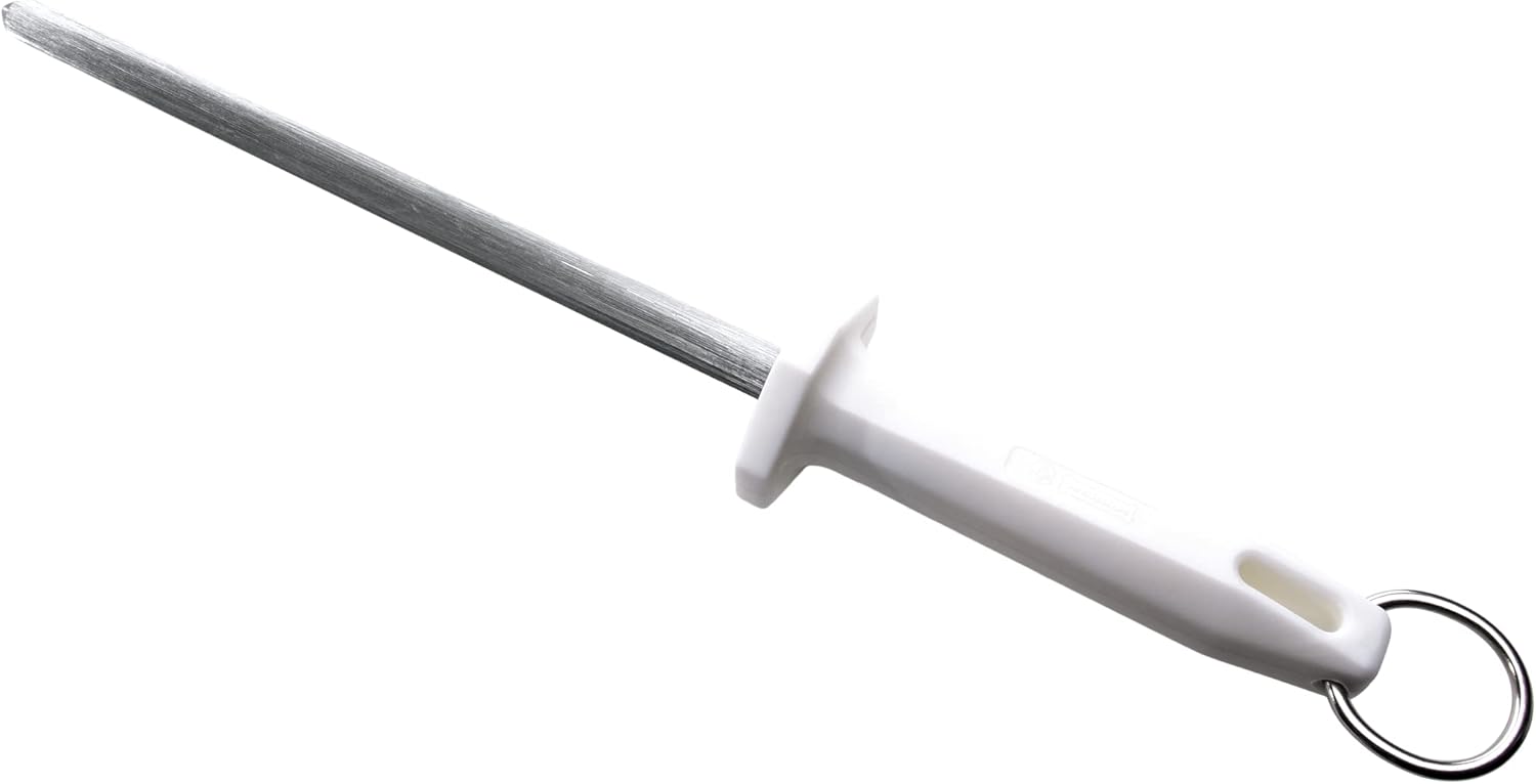Mundial White Poly Round 10" Sharpening Steel