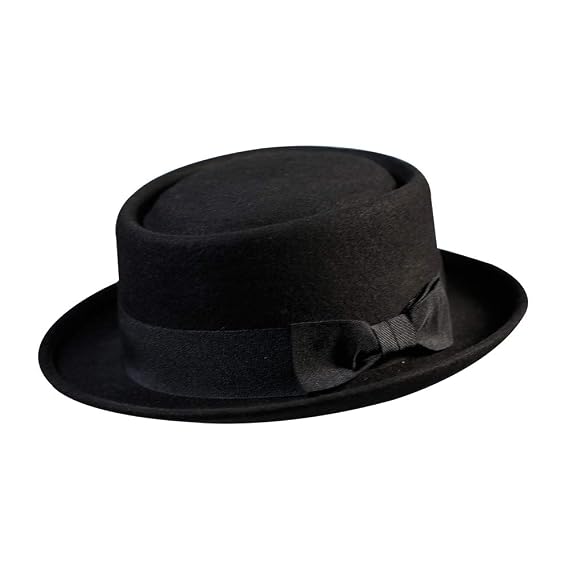 Samplife Pork Pie Hat 100% Wool Felt 