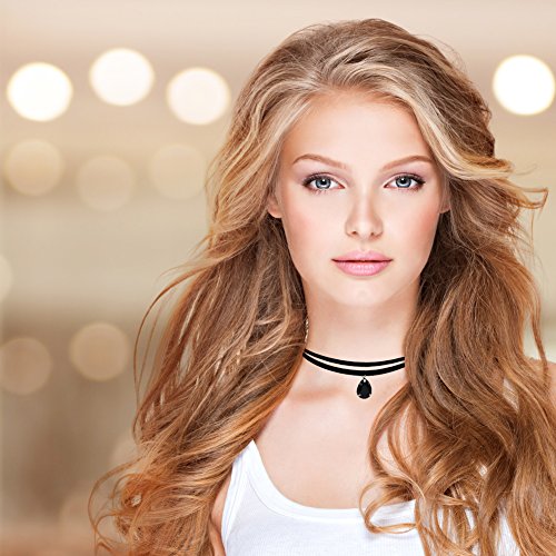 PAXCOO 10 Stück Choker Halskette Set Stretch Samt Classic Gothic Tattoo Spitze Choker für Damen und Mädchen