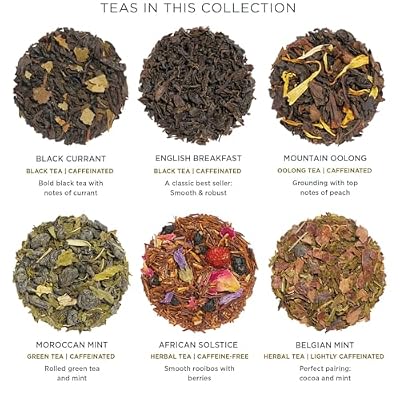 Tea Forte Tea Advent Calendar Gift Set; 12 Individually Wrapped Handcrafted Assorted Pyramid Infuser Tea Bags with Numbered Doors, Winter Chalet