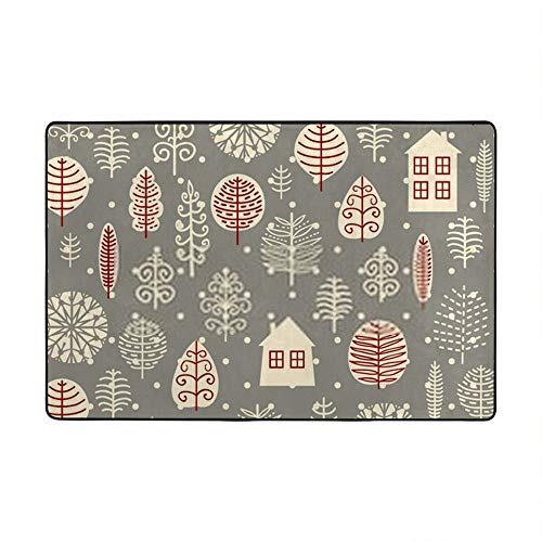 Tapis de salon en velours corail isolant et doux 152.4×99cm Ruchen