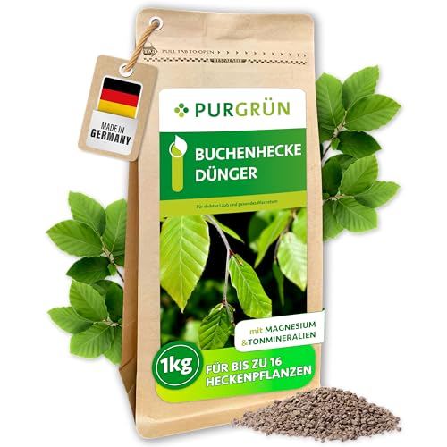 Purgrün® Buchenhecke-Dünger 1 kg – Organisch-mineralische...