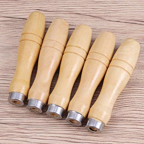 Doitool 10Pcs 8 Inch Wooden File Handle With Strong Metal Collars For File Cutting Tool Craft Supplies #TOP6