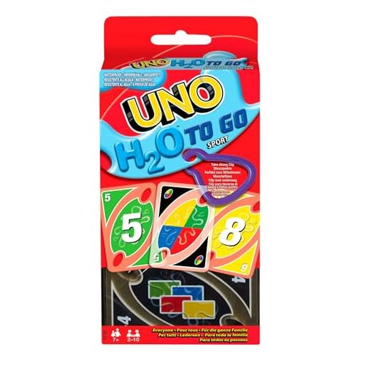 Mattel-UNO H2O To Go H20 Juego de cartas, Multicolor, 7+ (P1703)