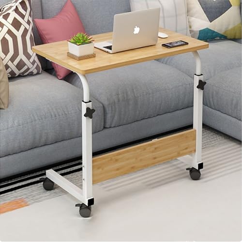 Bureau d'ordinateur réglable hauteur table d'appoint C pour canapé et lit à roulettes