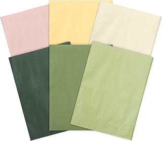 Whaline Colorful Tissue Paper Olive Sage Green Rose Gold Ivory